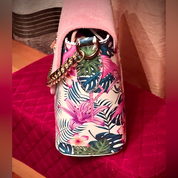 New NWT MADE IN ITALY VERA PELLE GENUINE LEATHER LILAC PINK FLAMINGO PURSE - Picture 8 of 15